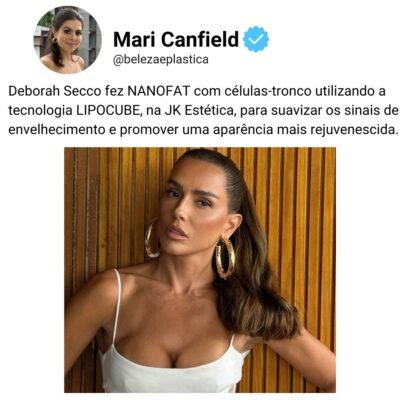 Deborah Secco faz procedimento com LipoCube