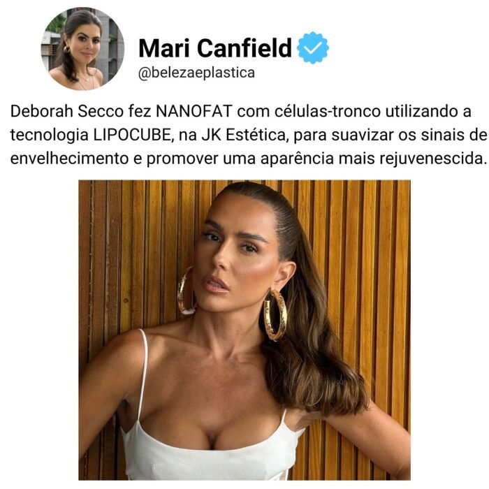 Deborah Secco procedimento Lipocube