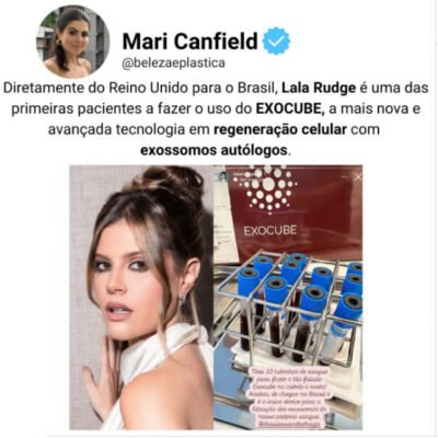 Lala Rudge faz procedimento com Exocube